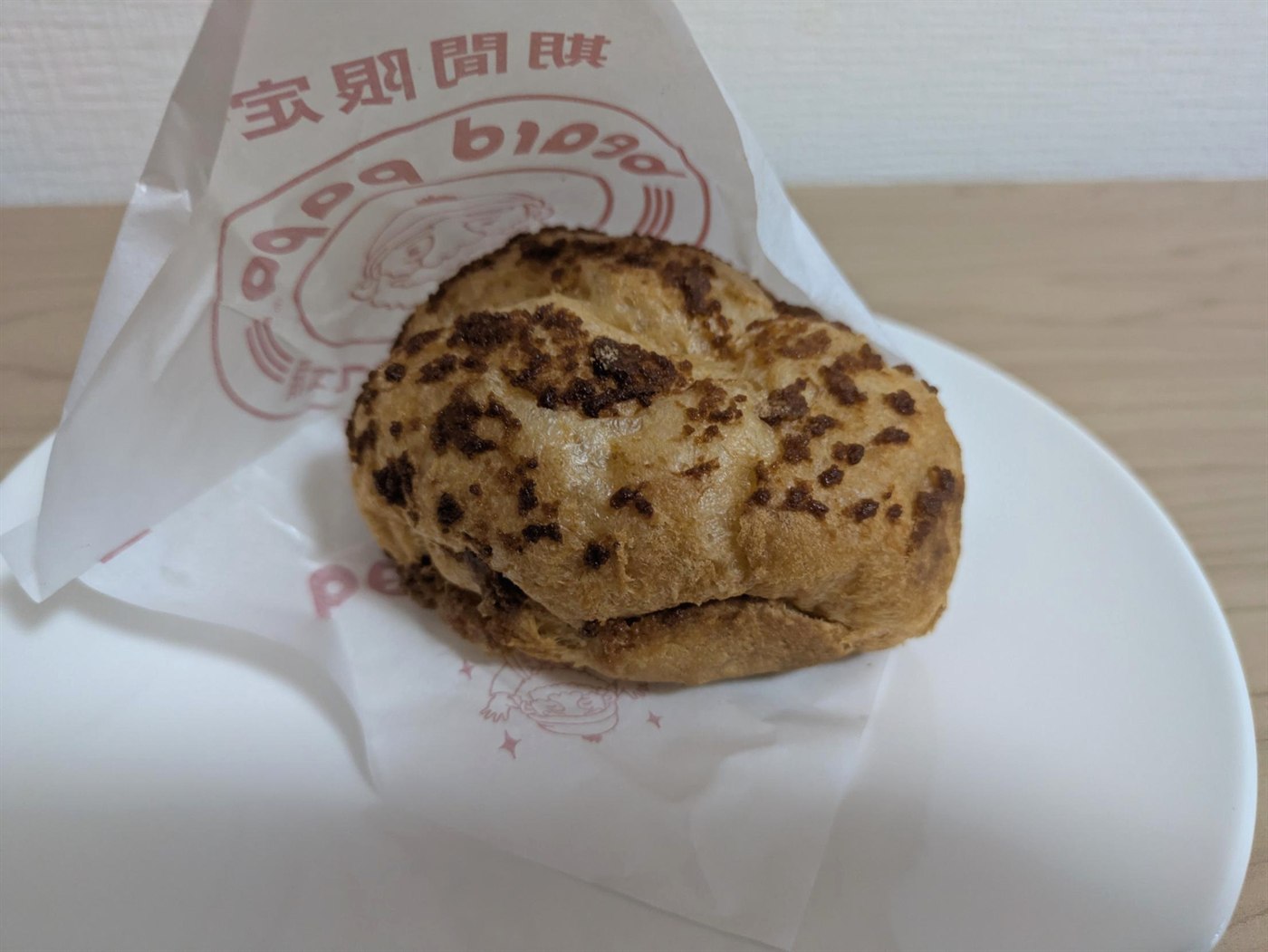 クッキー生地に変更した渋皮栗のモンブランシュー